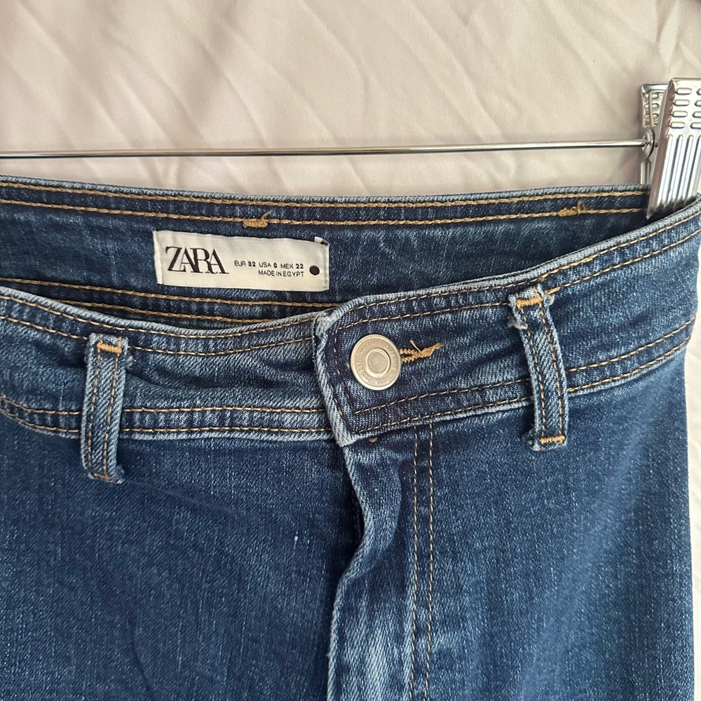Zara Marine Straight Deep Blue Jeans